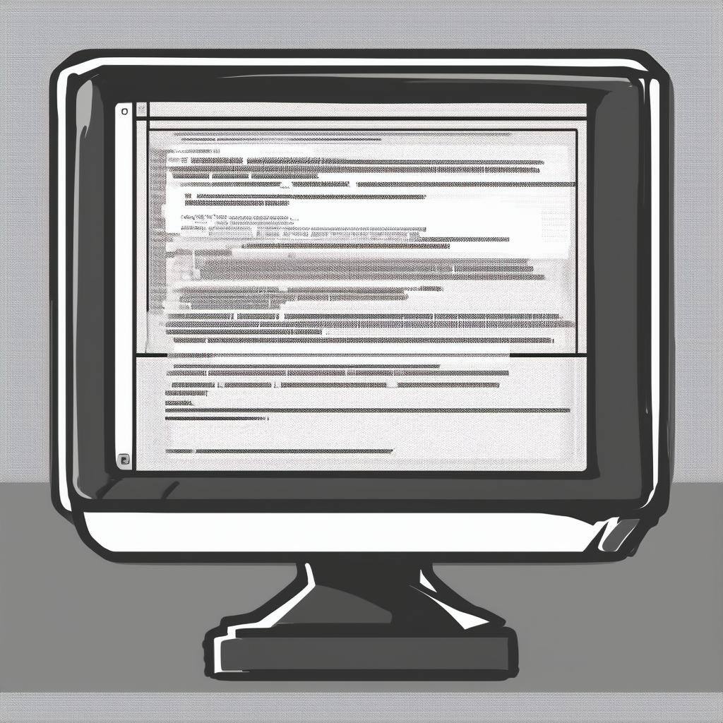 a simple computer screen with some blurred text on it